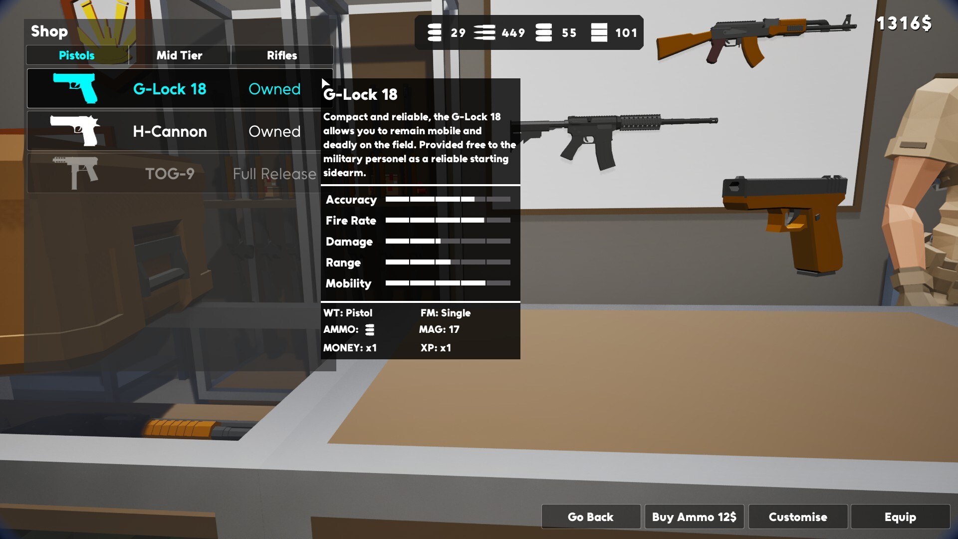 A Game About Shooting Targets