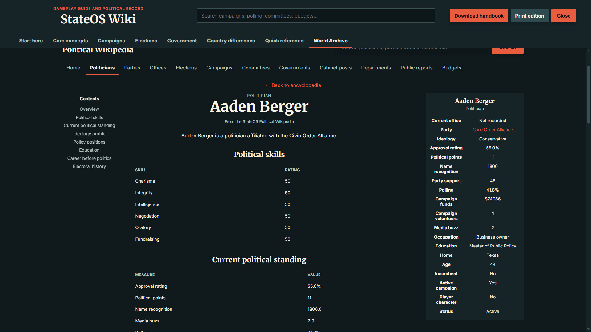StateOS: The Political Sandbox