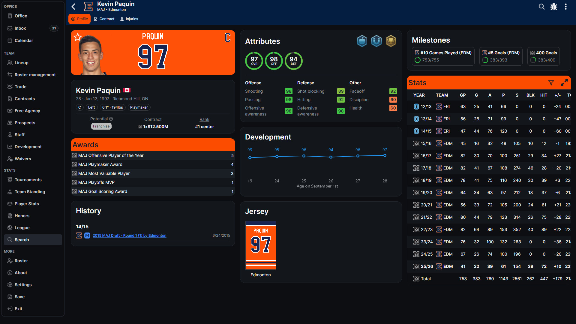 Hockey Legacy Manager 27