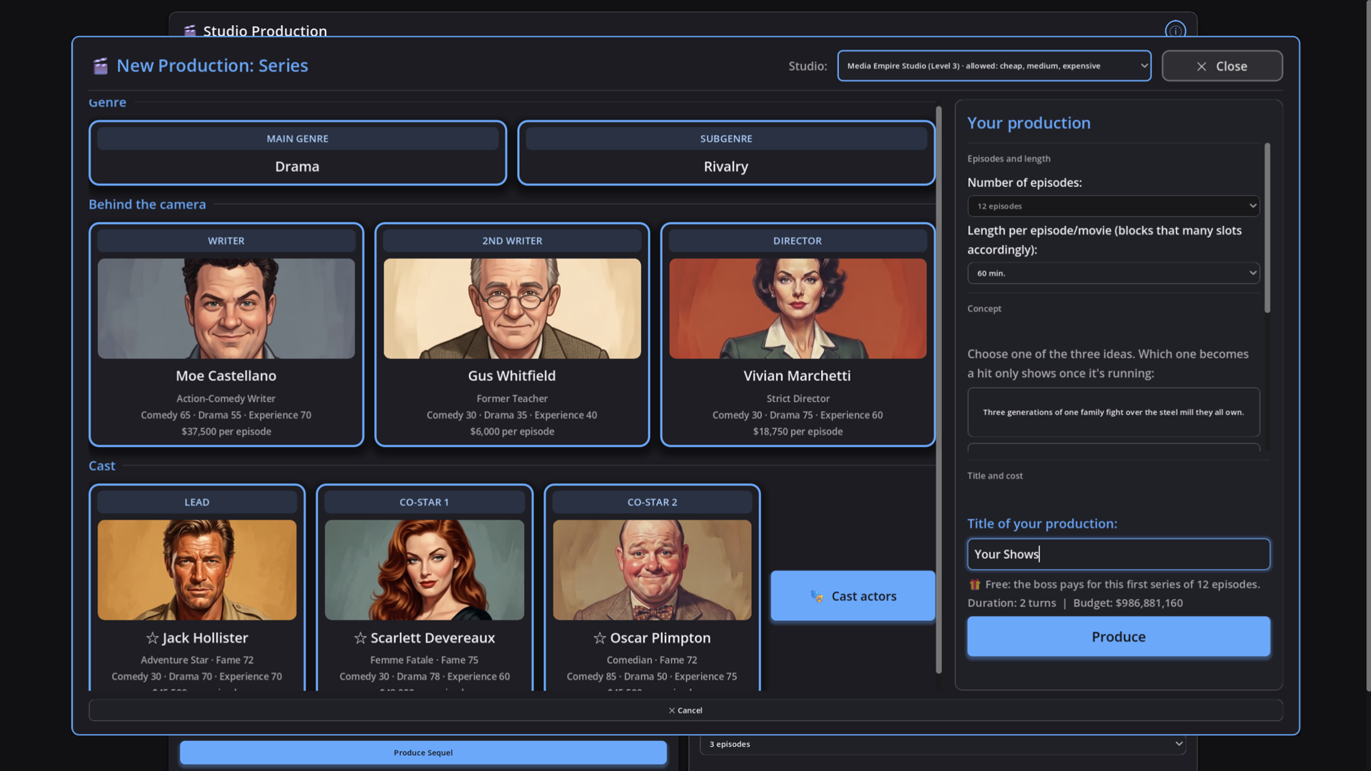 Television Dynasty Manager