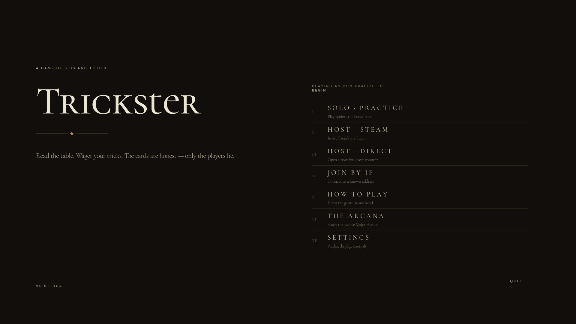 Trickster: The Fool’s Wager