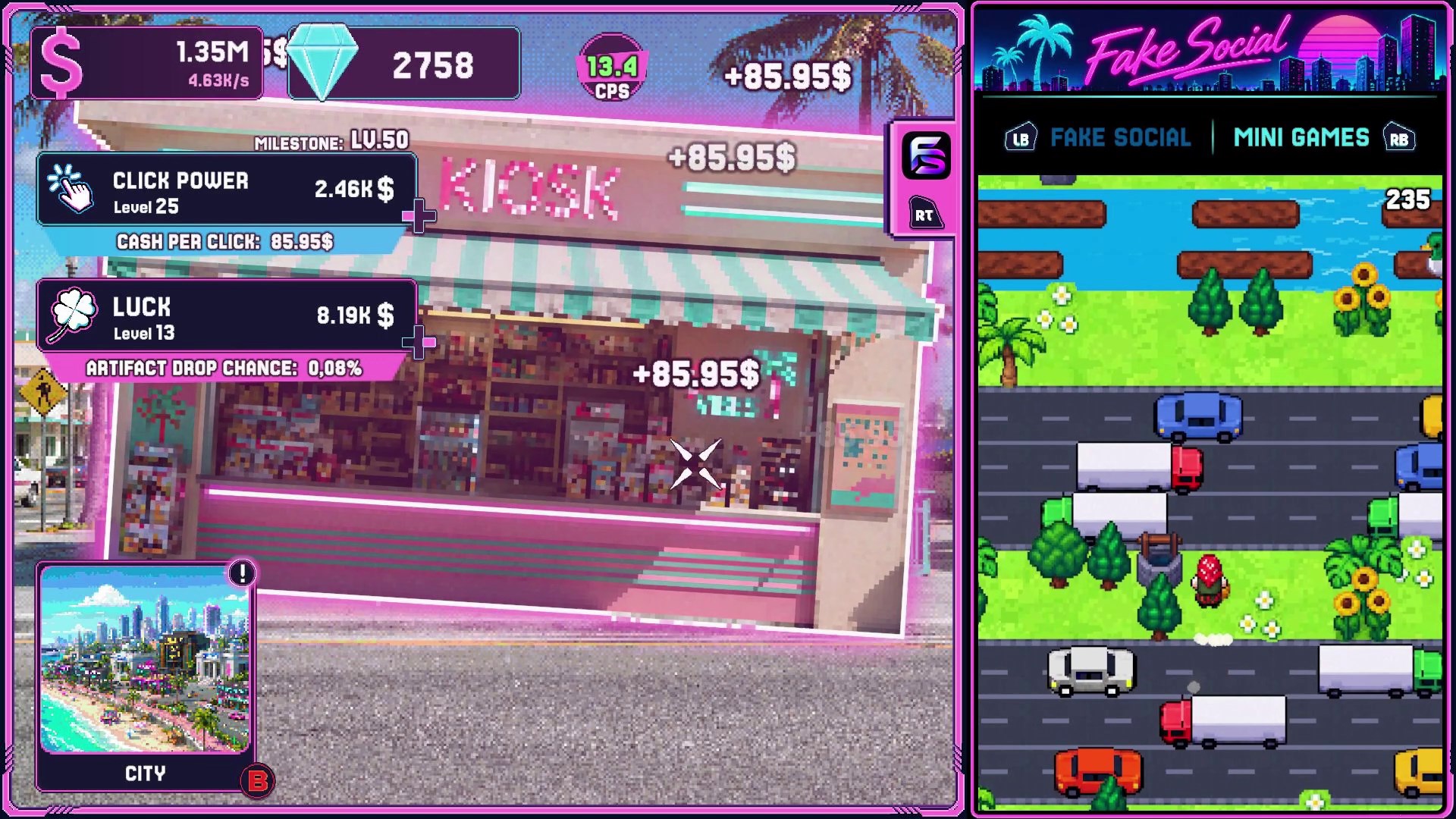 QUTAS67: Qubic Ultimate Tap Adventure Simulator 2067