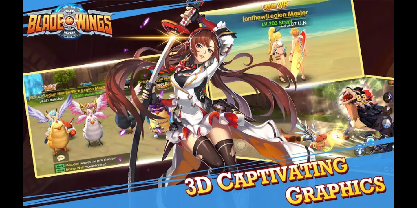 Blade and Wings: Future Fantasy 3D Anime MMORPG Game