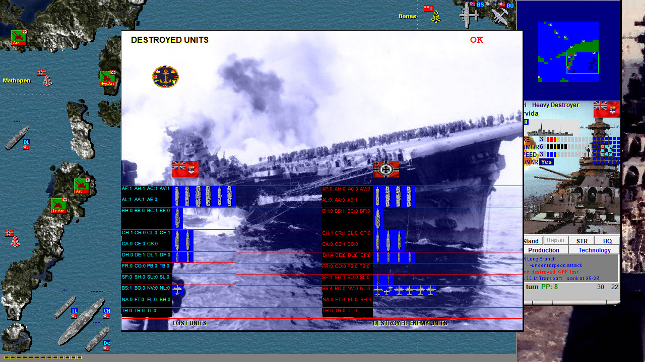 Battleships and Carriers: WW2 Battleship Game