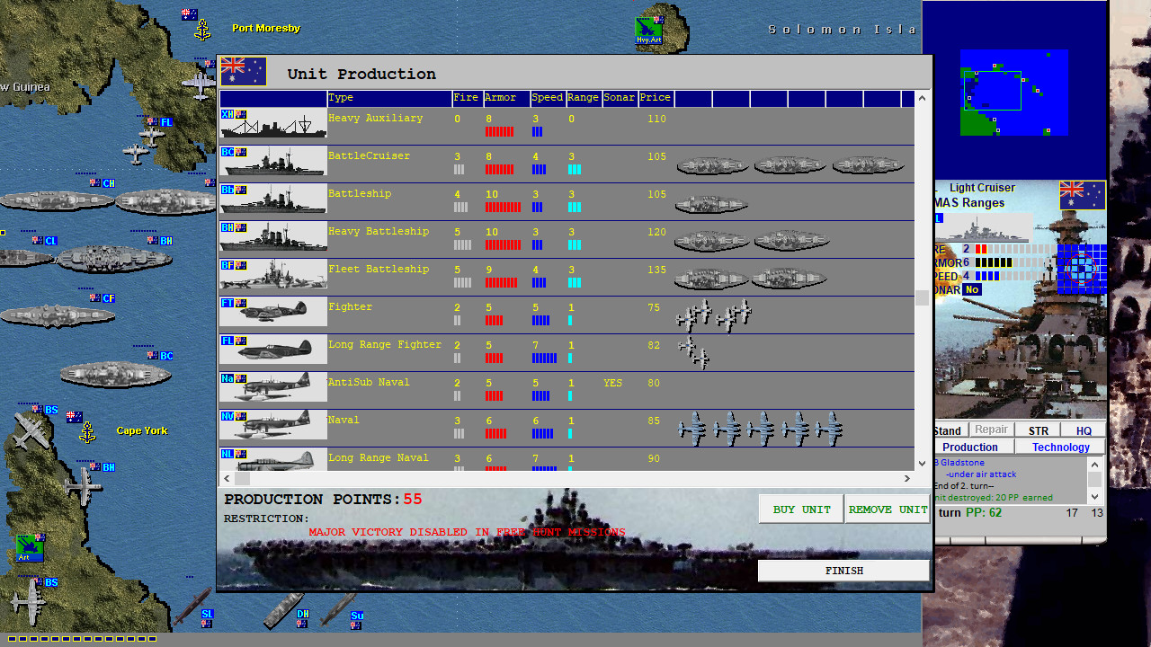 Battleships and Carriers: WW2 Battleship Game