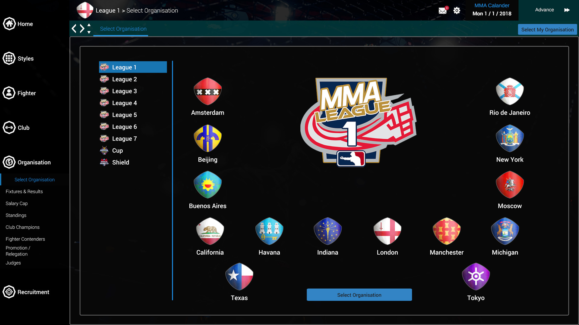 MMA Team Manager