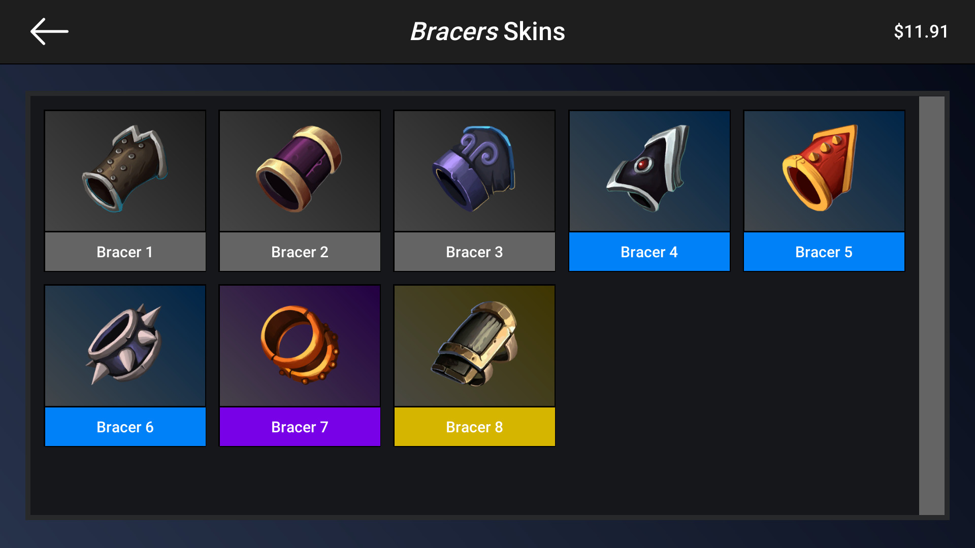 Case Simulator Weapons and Armors