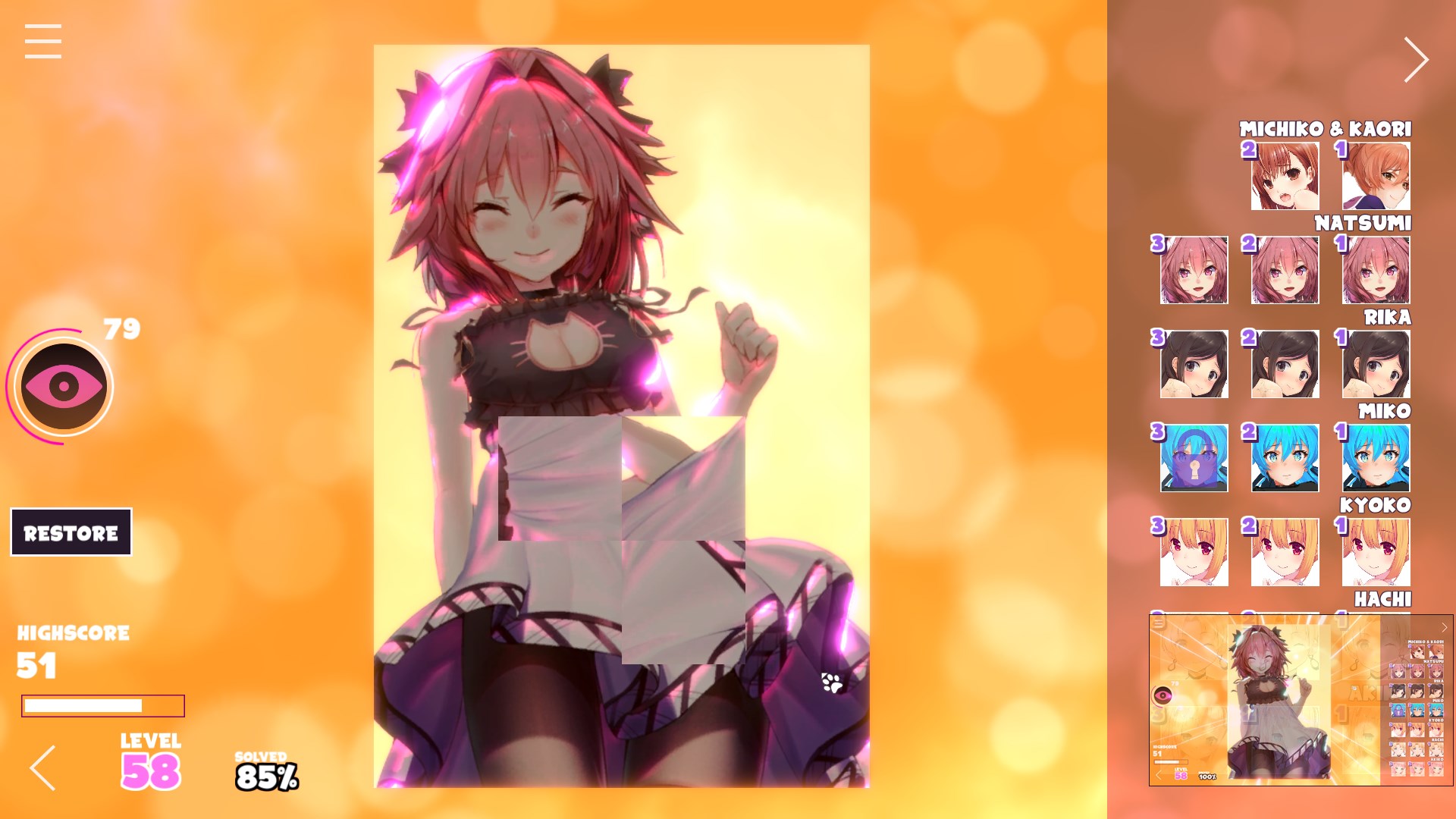 Hentai Mosaique Puzzle