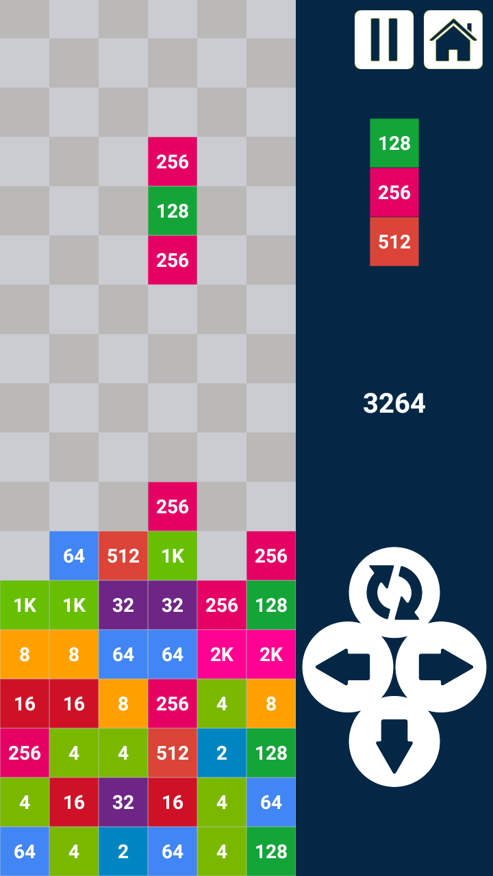 Columns 2048: Match 3 Numbers