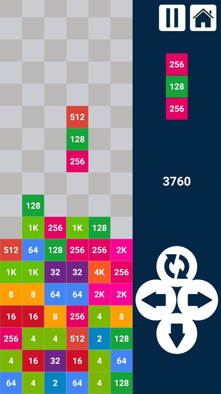 Columns 2048: Match 3 Numbers
