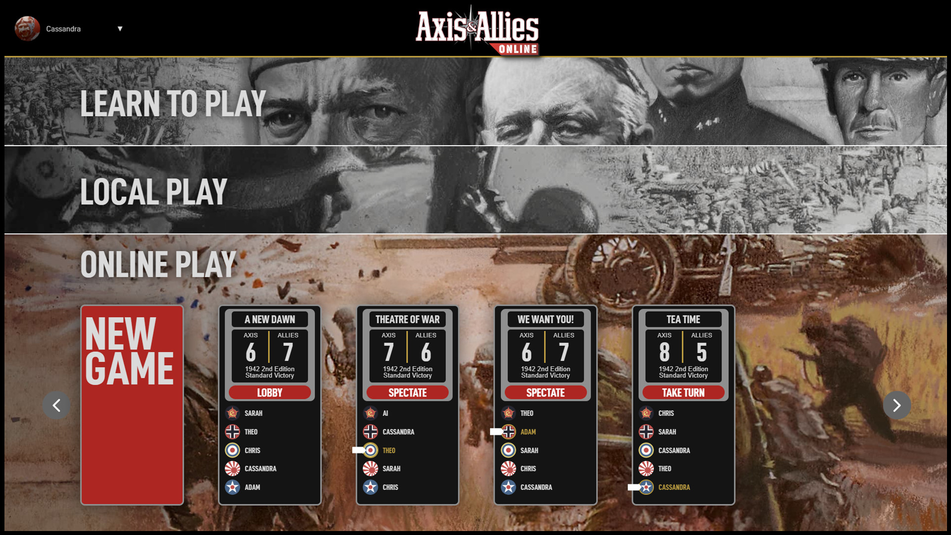 Axis &amp; Allies 1942 Online