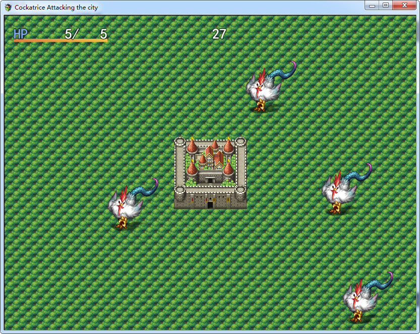 Cockatrice Attacking the city