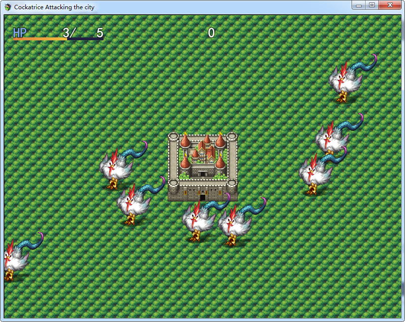 Cockatrice Attacking the city