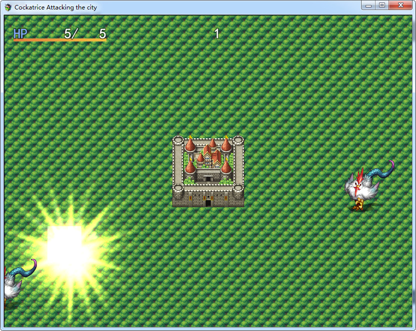 Cockatrice Attacking the city