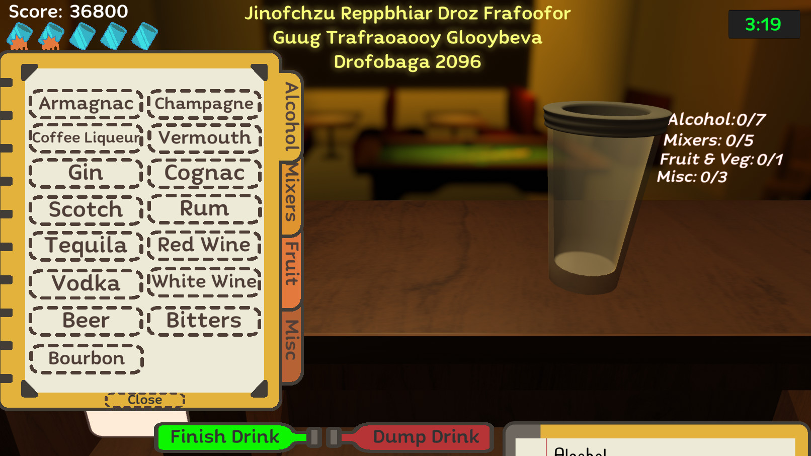 Uh Oh Bartender