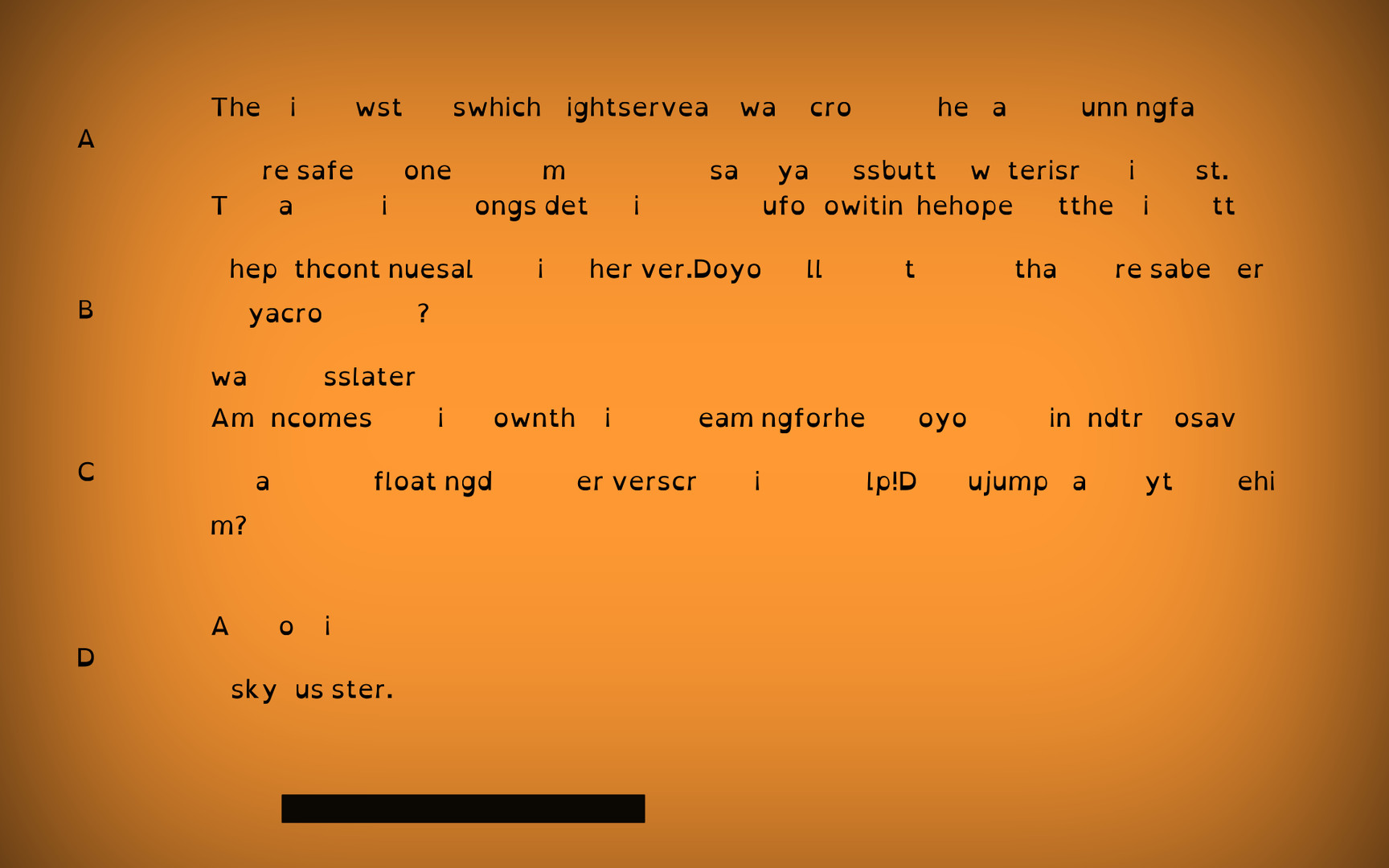 A Familiar Fairytale: Dyslexic Text Based Adventure