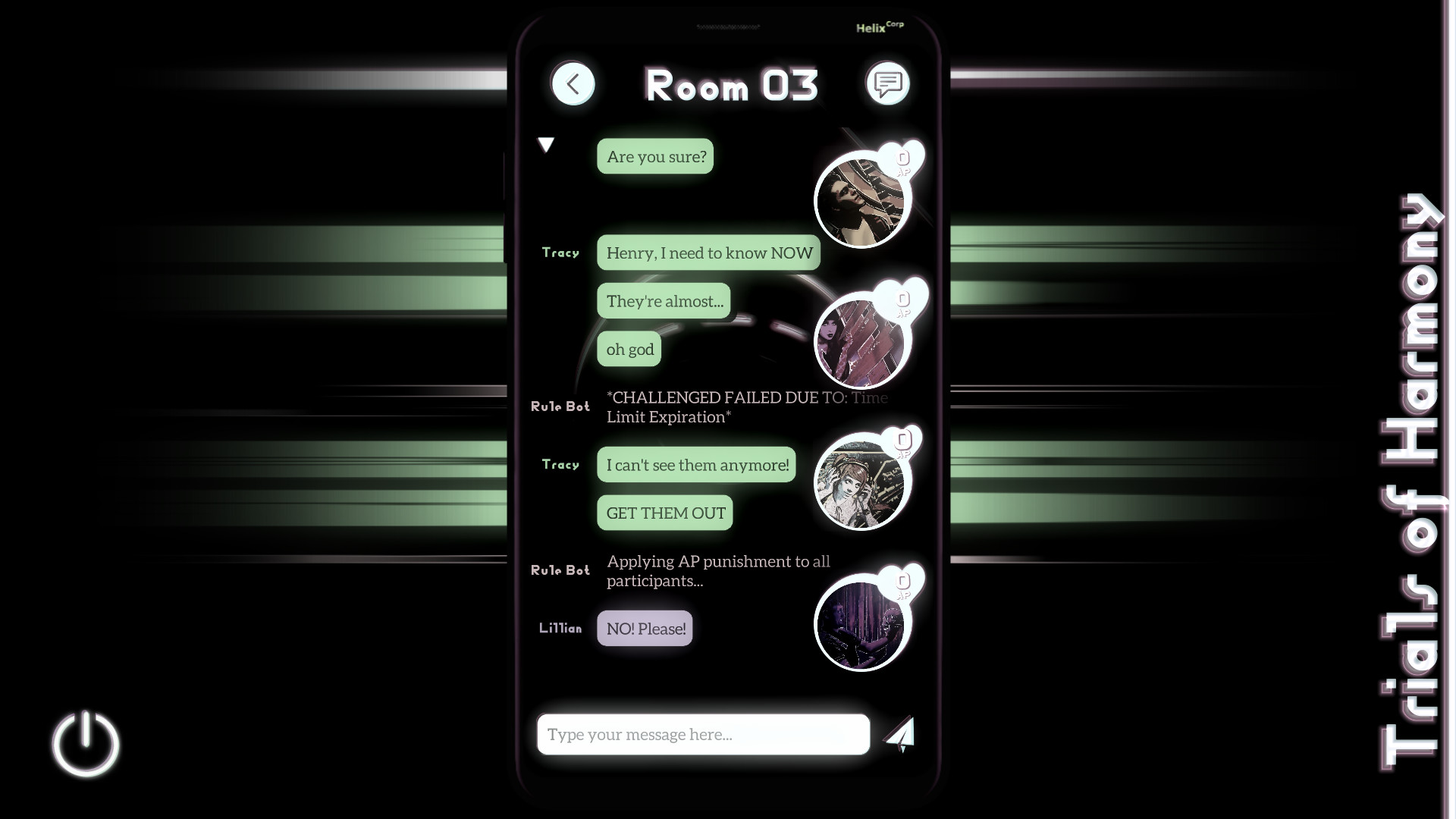 Trials of Harmony ~ Experimental Visual Novel