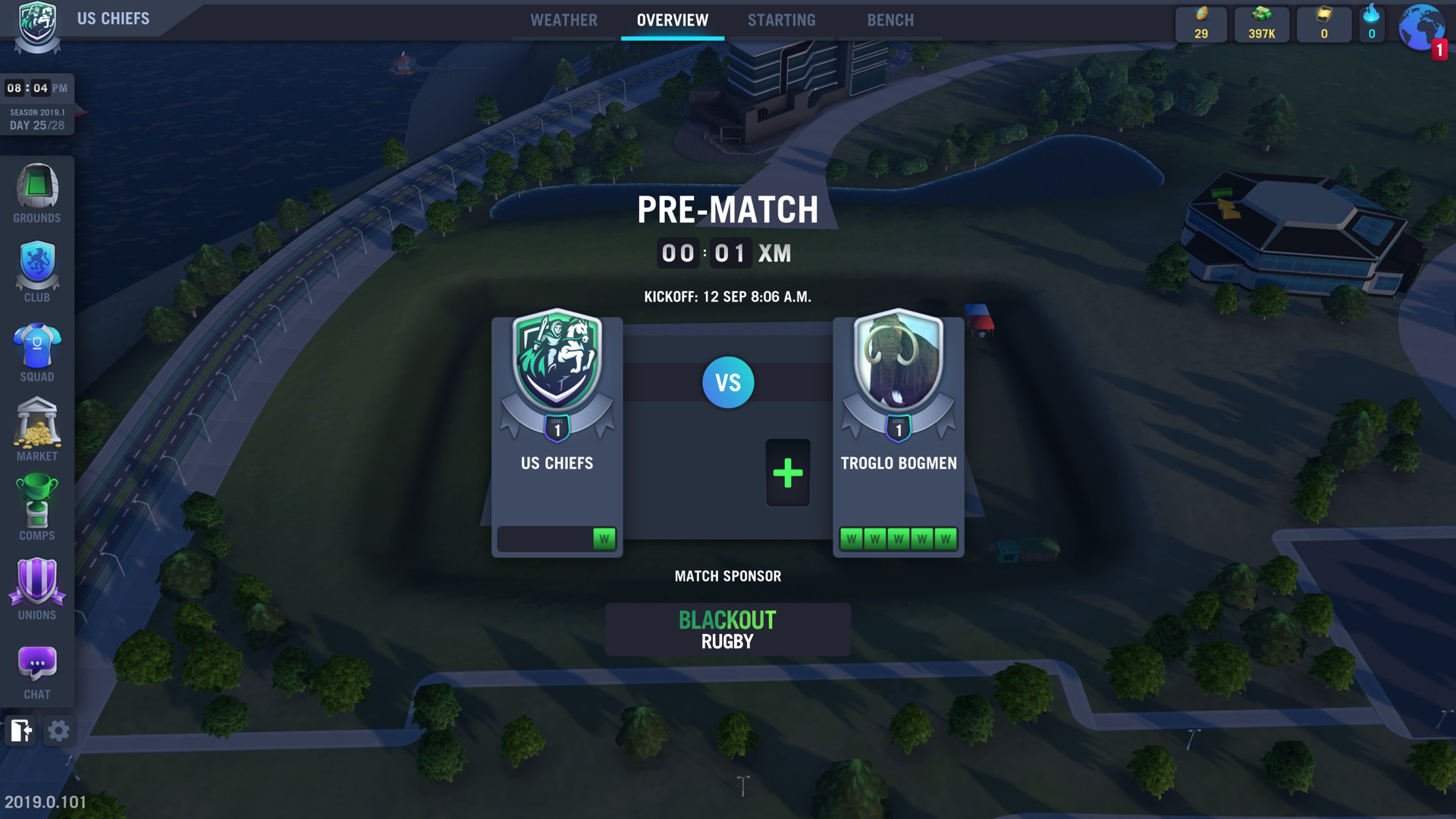 Blackout Rugby Manager