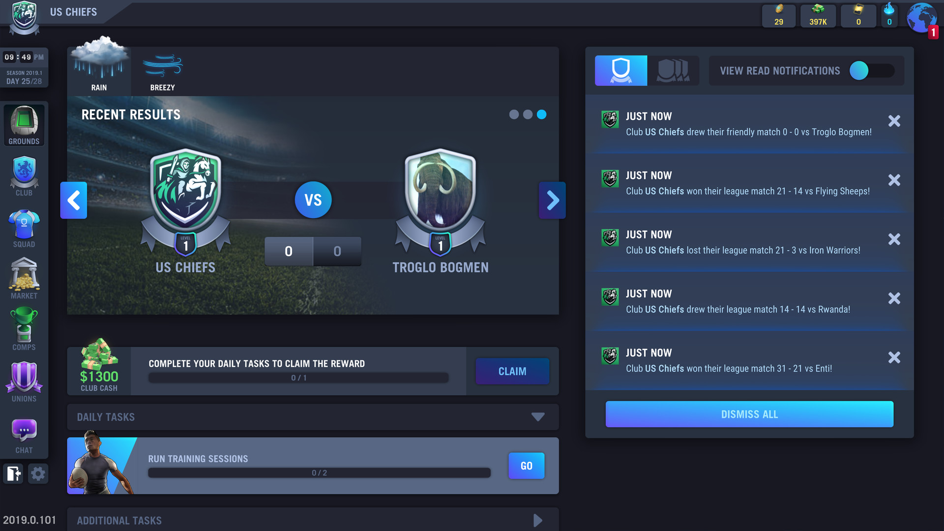 Blackout Rugby Manager