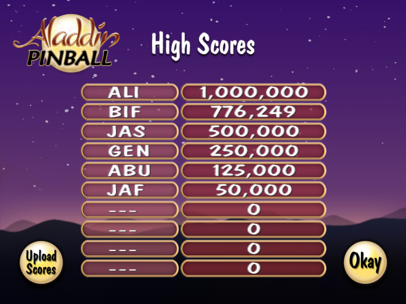 Aladdin Pinball