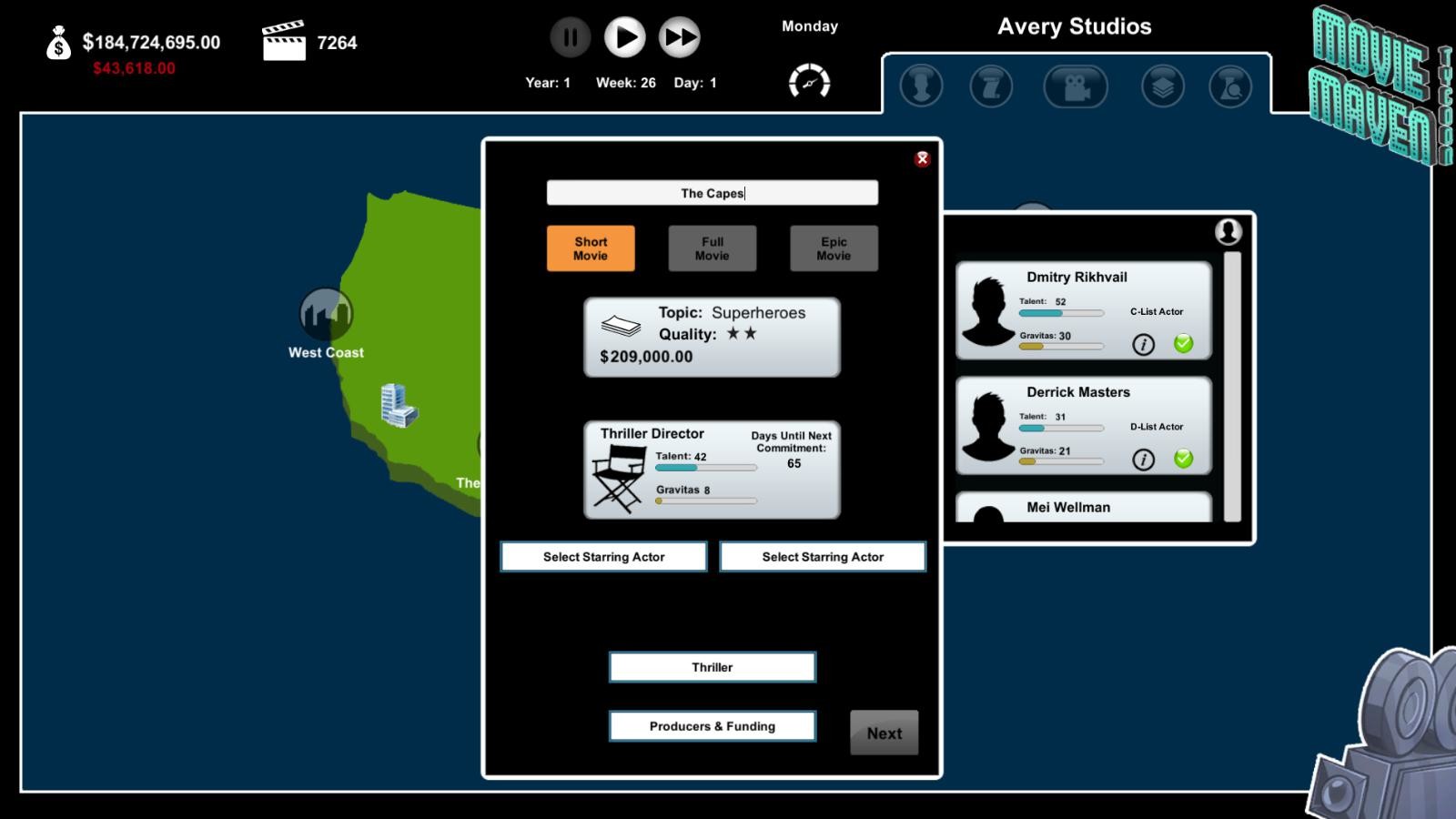 Movie Maven: A Tycoon Game