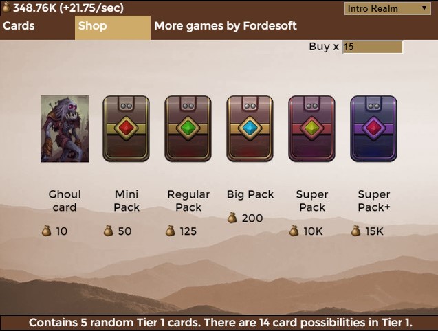 Creature Card Idle