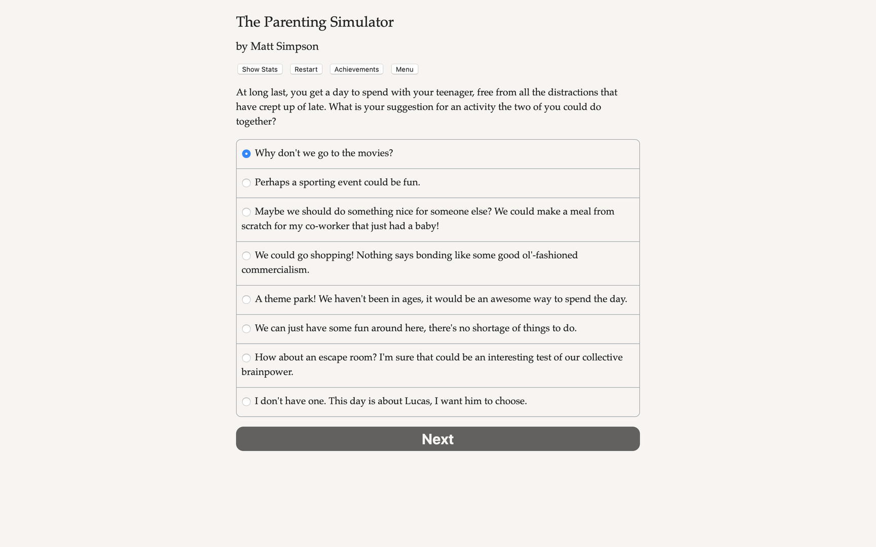 The Parenting Simulator