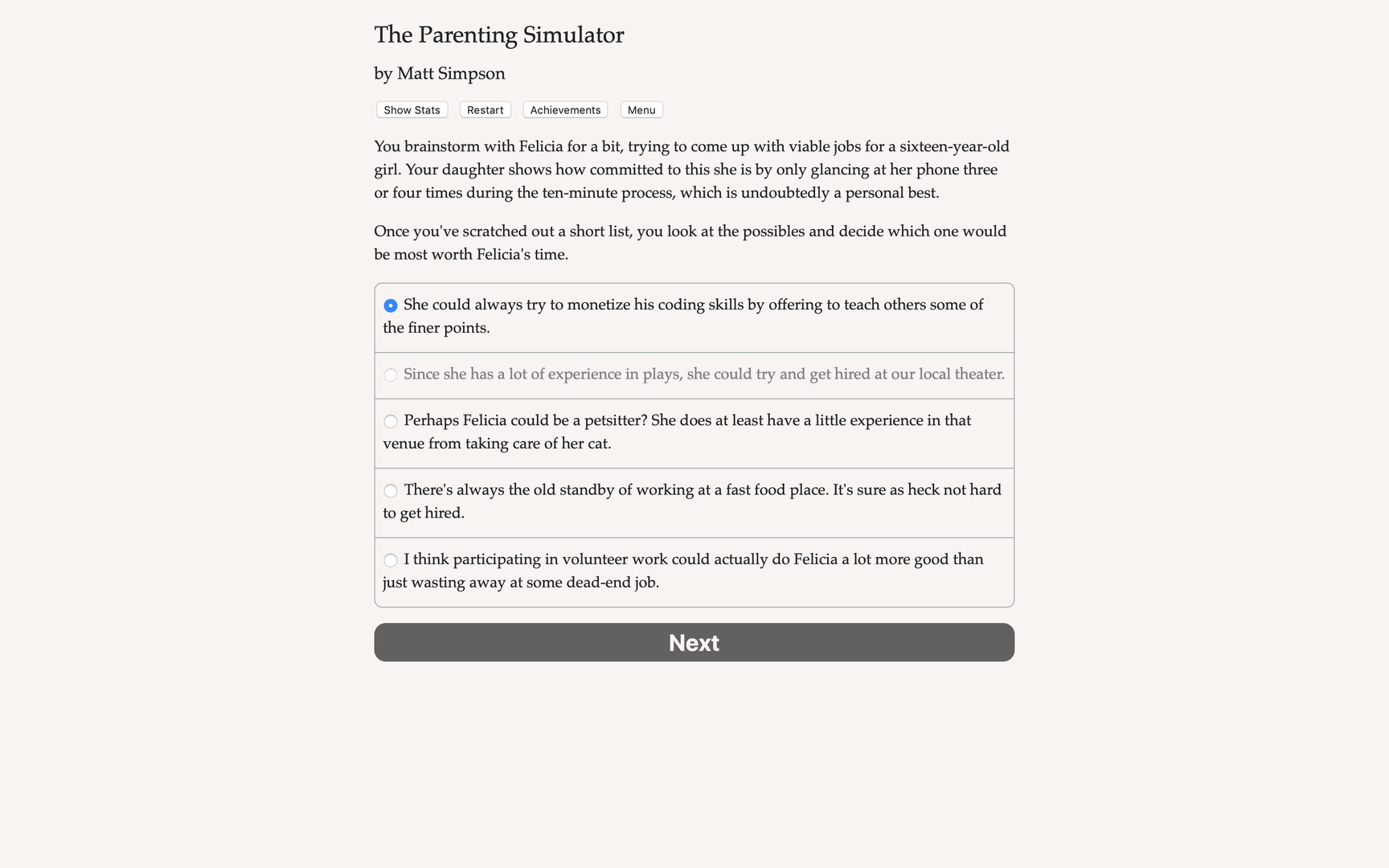 The Parenting Simulator