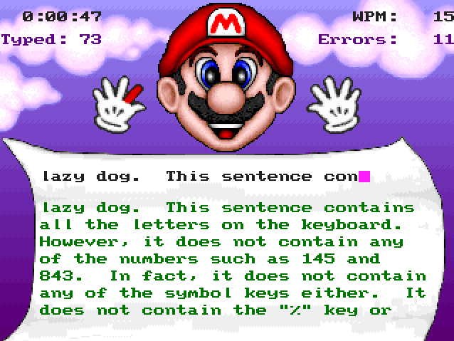 Mario Teaches Typing 2