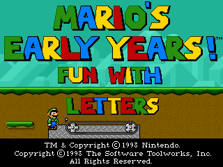 Mario’s Early Years! Fun with Letters