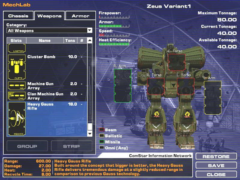 MechWarrior 4: Inner Sphere ‘Mech Pak