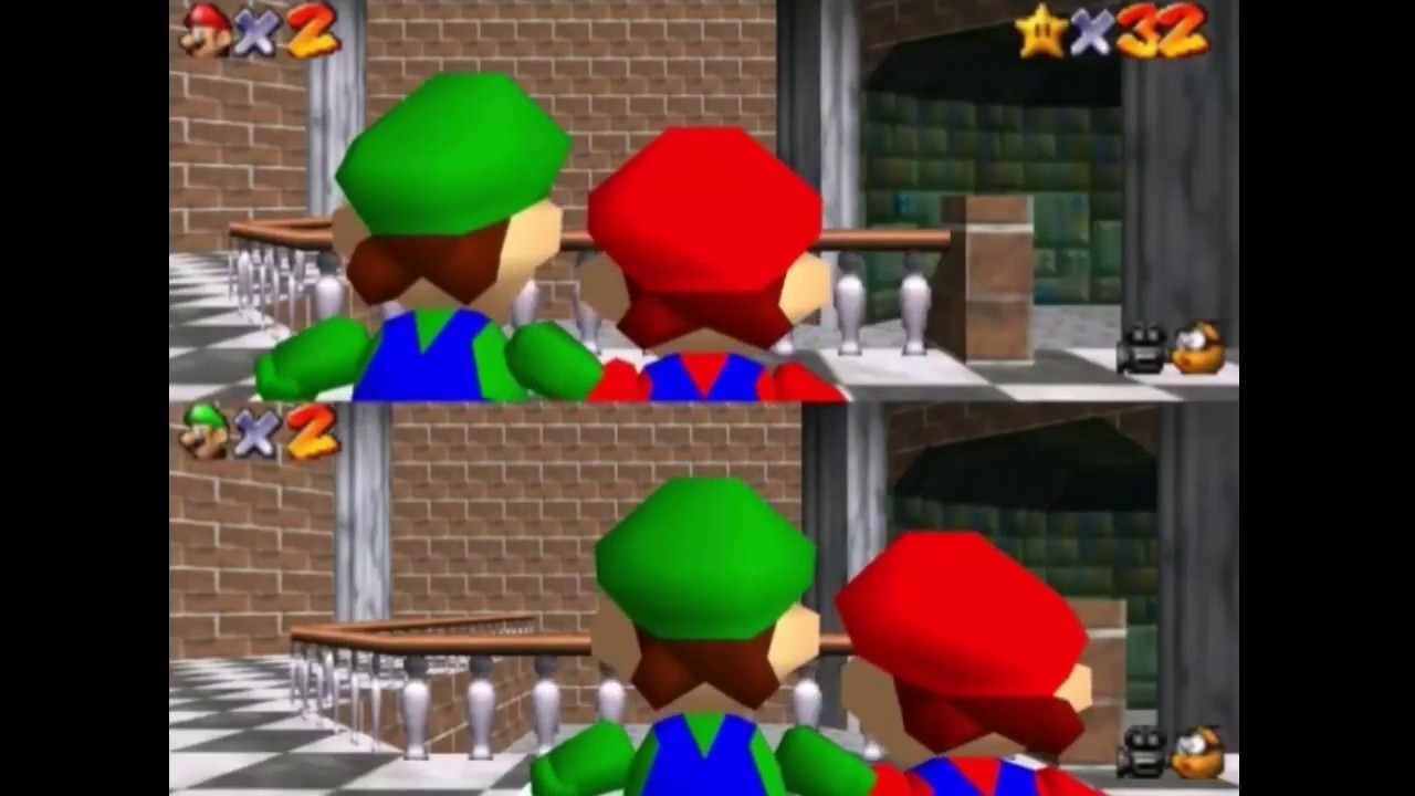 Super Mario 64 Splitscreen Multiplayer