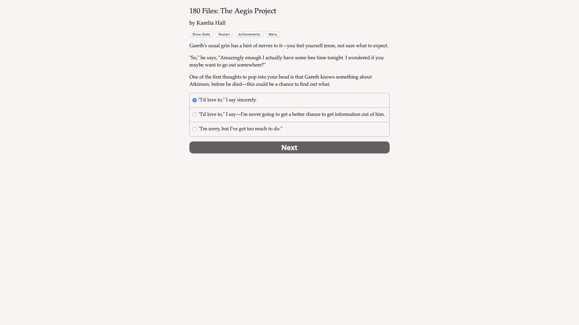 180 Files: The Aegis Project