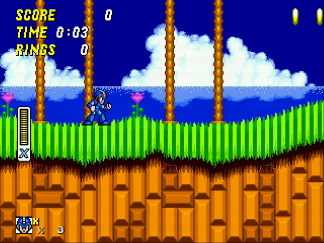 Mega Man X in Sonic the Hedgehog 2