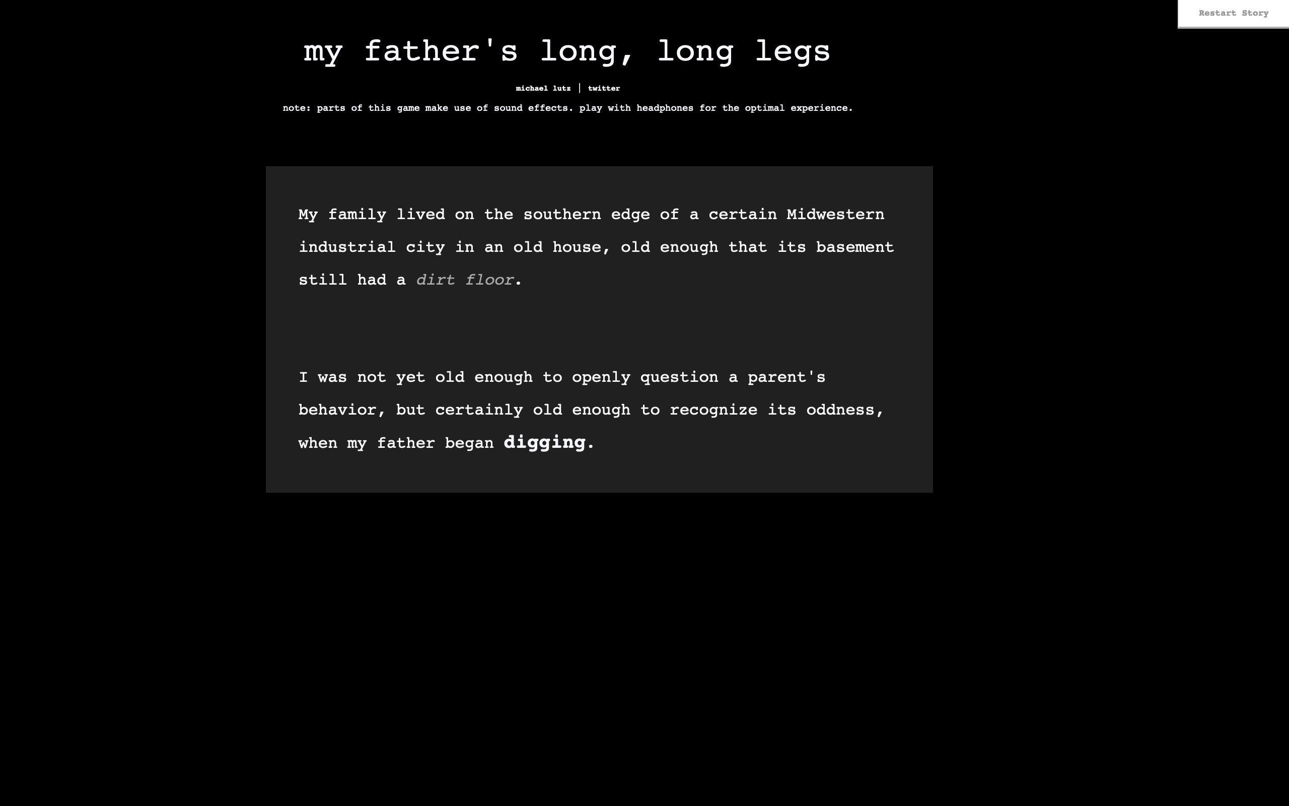 My Father’s Long, Long Legs