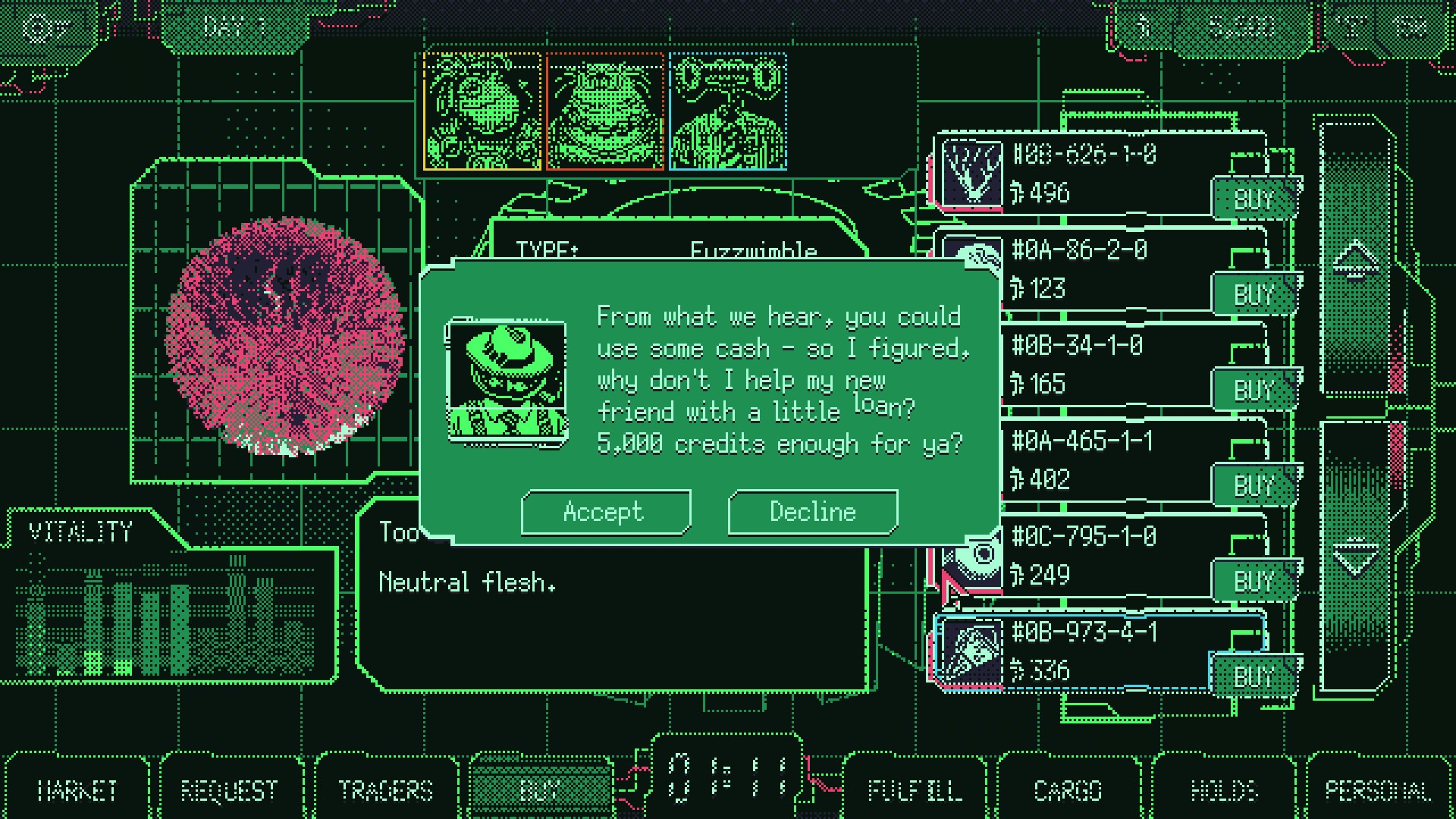 Space Warlord Organ Trading Simulator