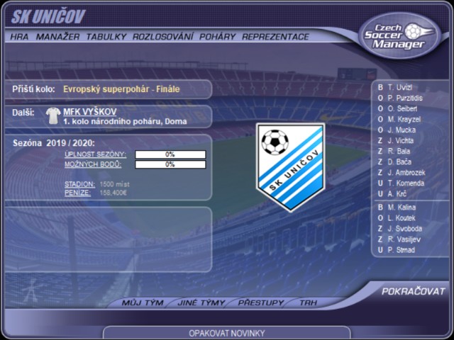 Czech Soccer Manager 2020