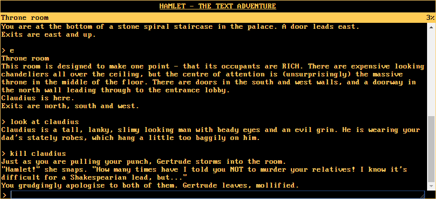 Hamlet: The Text Adventure