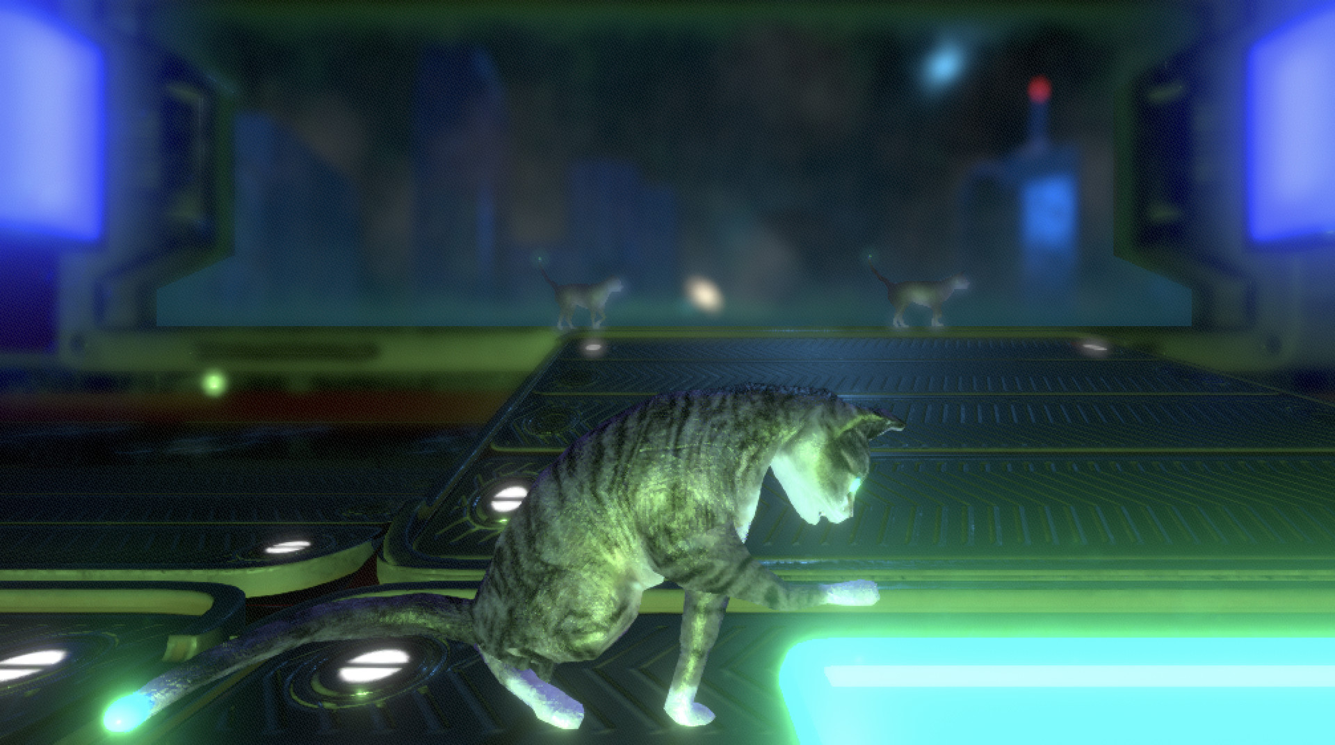 Neon Cyborg Cat Club