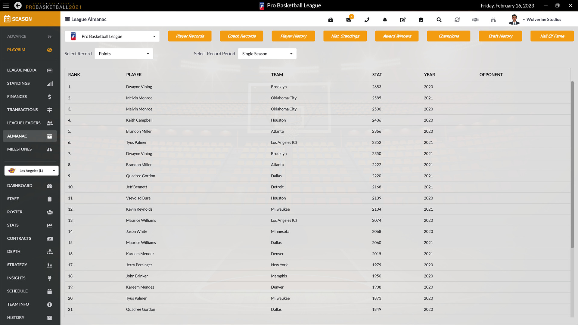 Draft Day Sports: Pro Basketball 2021