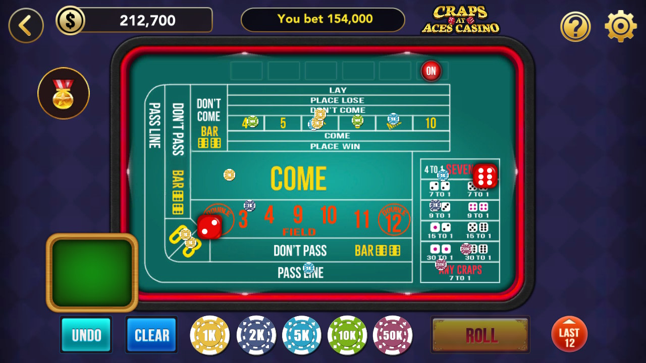 Craps at Aces Casino
