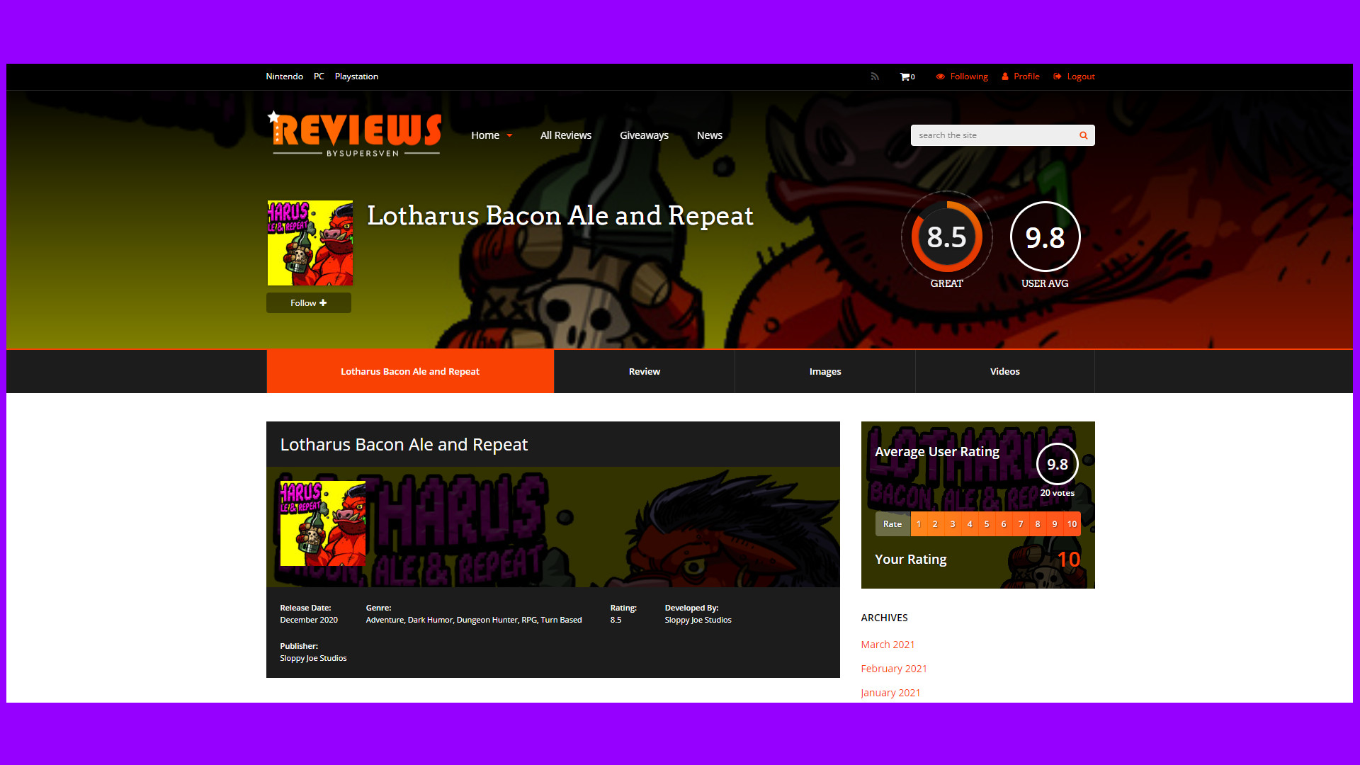 Lotharus: Bacon, Ale &amp; Repeat