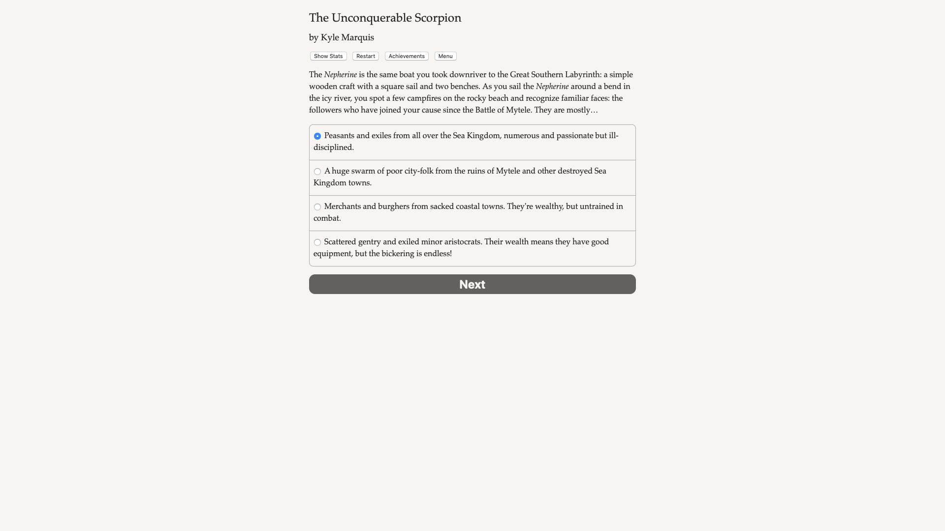 Pon Para and the Unconquerable Scorpion