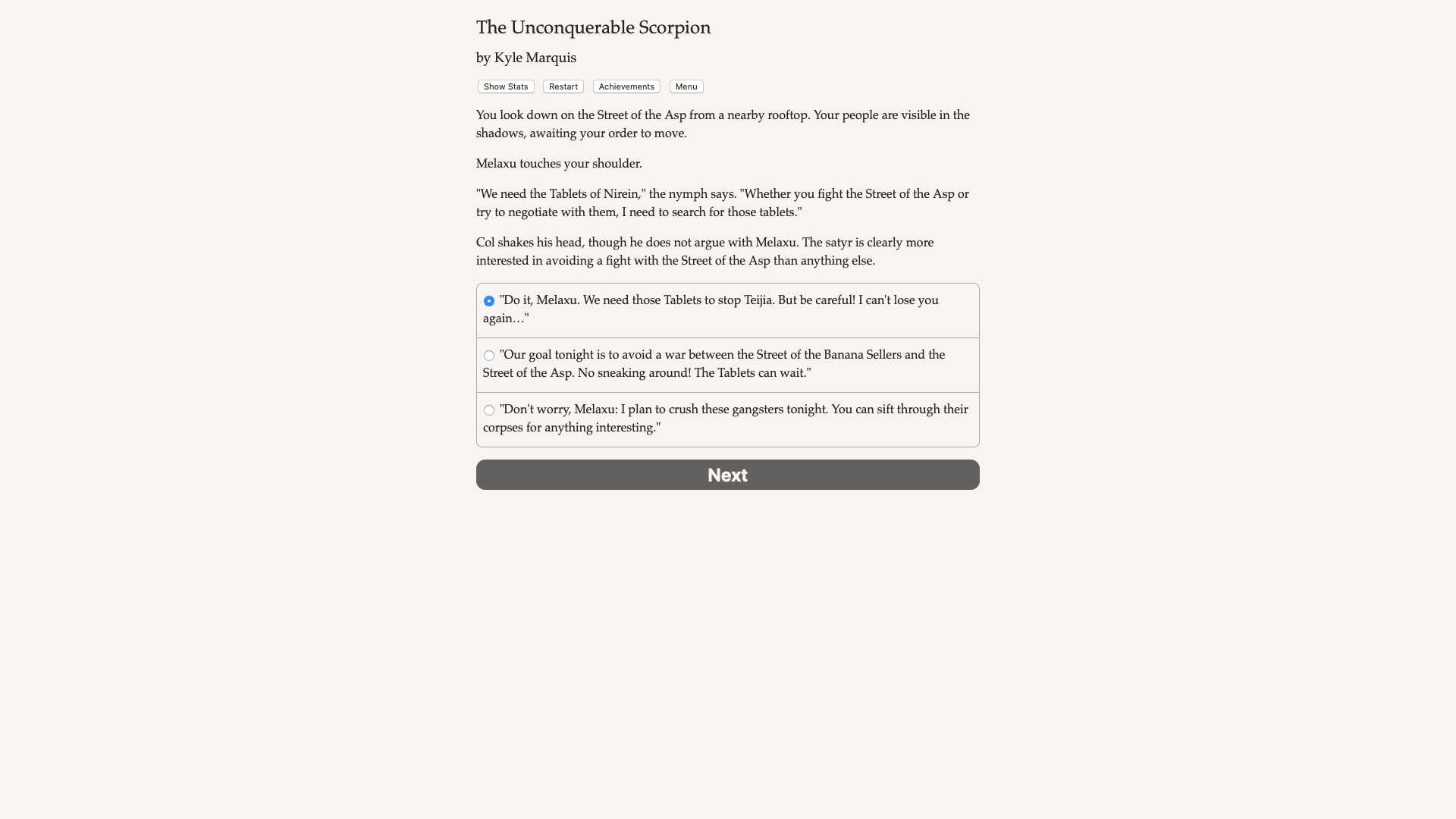 Pon Para and the Unconquerable Scorpion