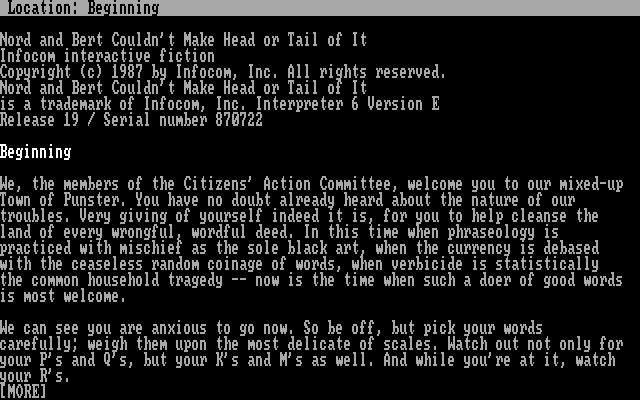 Nord and Bert Couldn’t Make Head or Tail of It