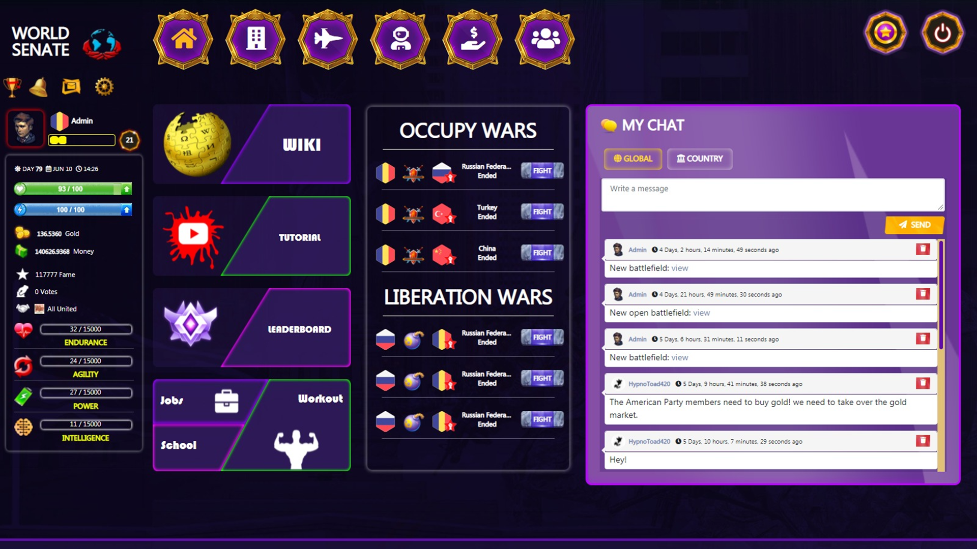 World Senate Game – Free Online Multiplayer Game