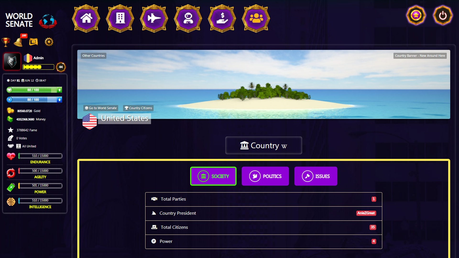 World Senate Game – Free Online Multiplayer Game