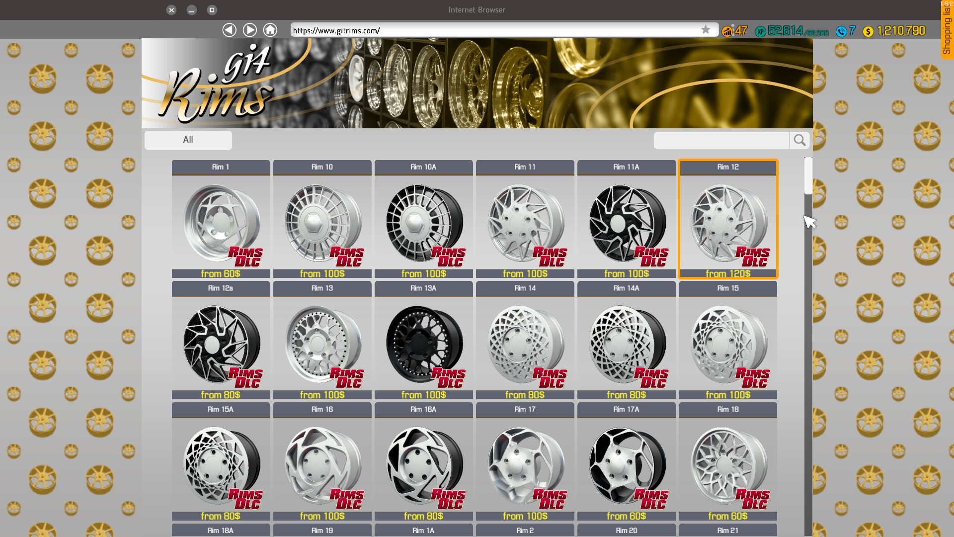 Car Mechanic Simulator 2018: Rims