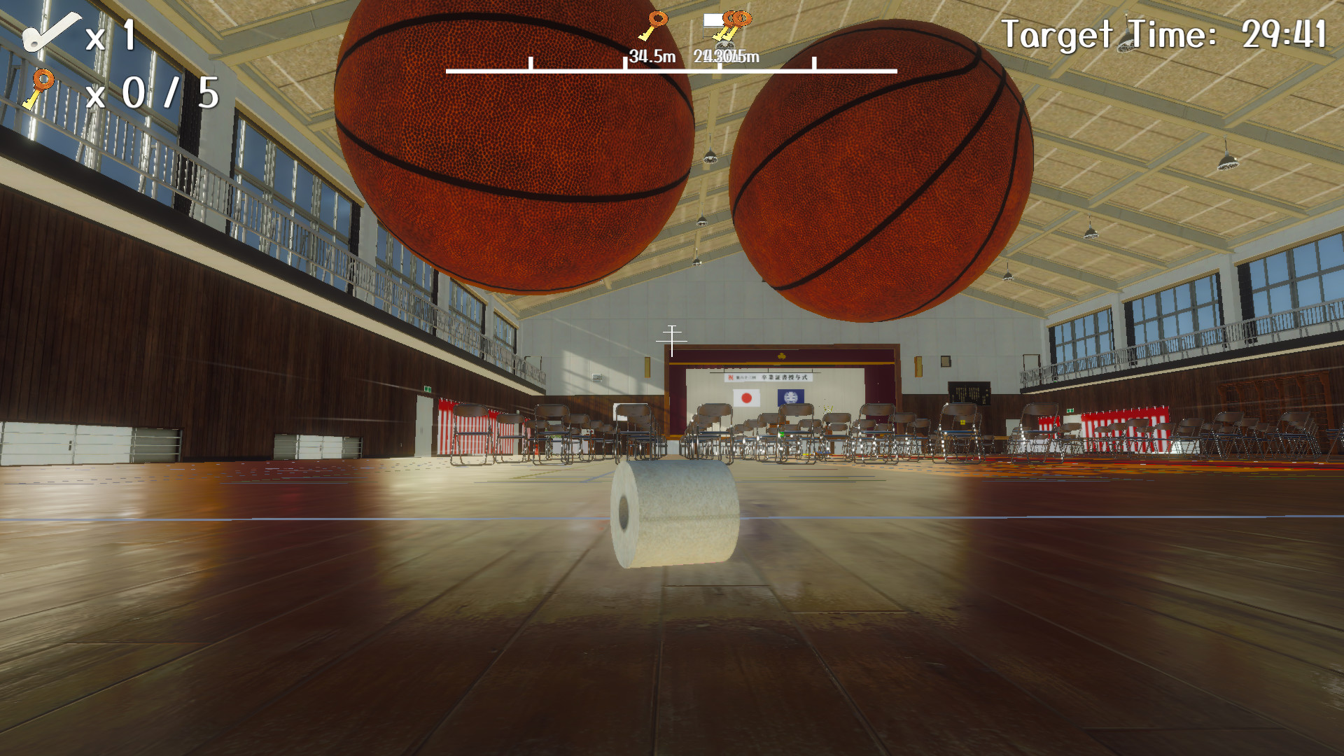 Toilet paper wants to be a basketball
