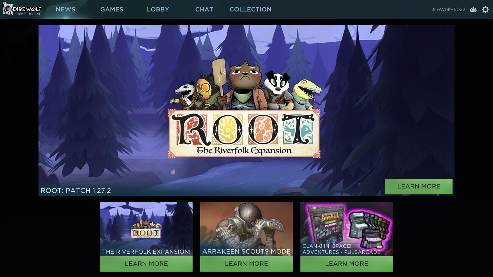 Dire Wolf Game Room